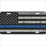 License Plate (Thin Blue Line Flag)
