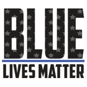 Blue Lives Matter Text with Stars