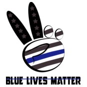 Blue Lives Matter in Peace Symbol