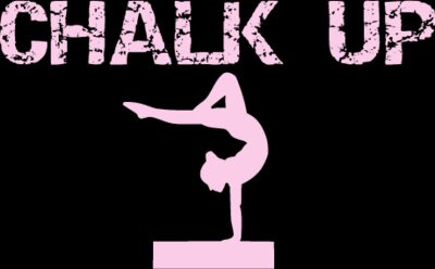 Chalk Up on Balance Beam Gymnastic Design