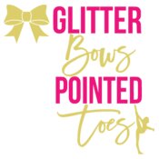 Glitter Bows - Pointed Toes Gymnastics Design