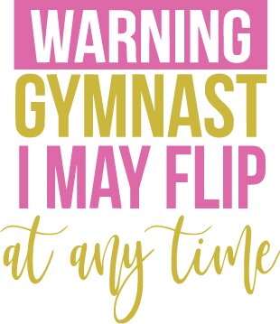 Gymnast - May Flip At Anytime Design