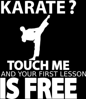 Karate First Lesson is Free Design