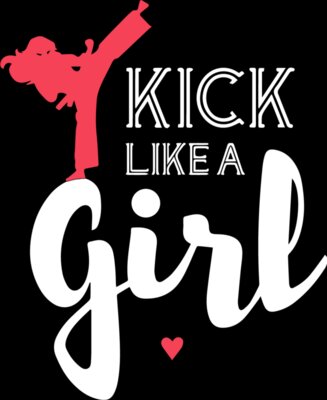 Karate Kick Like A Girl Design