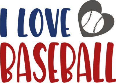 I Love Baseball Design