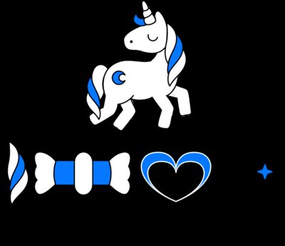 Love Unicorn WORL Blue Line