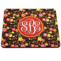 Black Back Rectangle Mouse Pad, 7.75 x 9.25 x .22(5.5mm). Polyester with open cell black rubber back