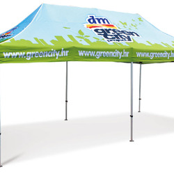 10ft x20ft Canopy Tent Full Color Print with Hexagon-Leg Steel Frame