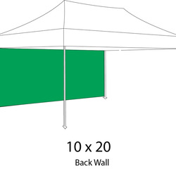 10ft x20ft Backwall for 10x20 Canopy Tent