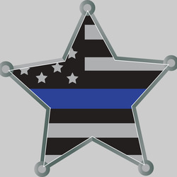 Star Blue Line Decal 2" or 4"