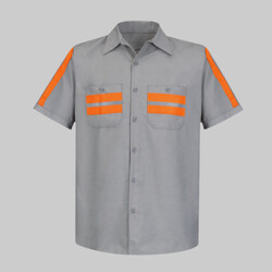 Men's Enhanced Visibility Industrial Work Shirt