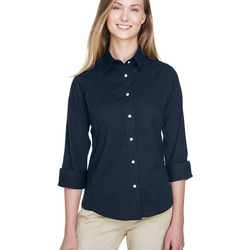 Devon & Jones Ladies' Three-Quarter Sleeve Stretch Poplin Blouse