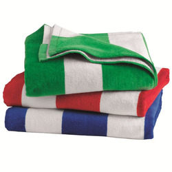Cabana Stripe Velour Beach Towel