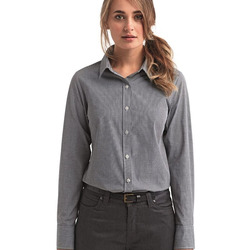 Women's Microcheck Gingham Cotton Shirt