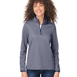Women's Venture Heathered Stripe Quarter-Zip Pullover