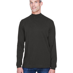 Unisex Sueded Jersey Mock Neck T-Shirt