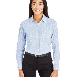 Women's CrownLux Performance® Micro Windowpane Woven Dress Shirt