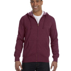Unisex Heathered Full-Zip Hooded Sweatshirt