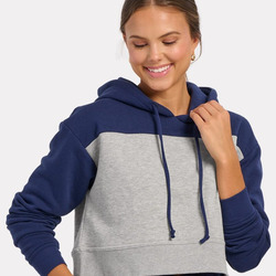 Women's Cropped Fleece Hooded Sweatshirt