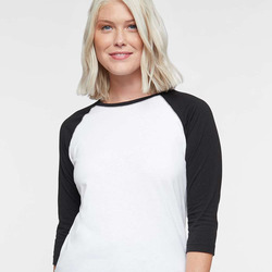 LAT LDY 3/4 SLV BBAL T