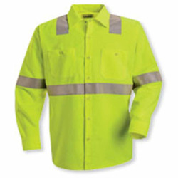 Men's High Visibility Safety Long Sleeve Work Shirt