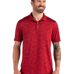 Cutter & Buck Coastline Recycled Double Peached Camo Print Mens Polo