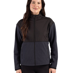 Cutter & Buck Hunts Point Recycled Fleece Womens Hybrid Full Zip Jacket