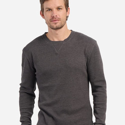 Men's Waffle Knit Long Sleeve T-Shirt