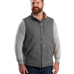 Men's Heartland Sherpa-Lined Washed Duck Vest