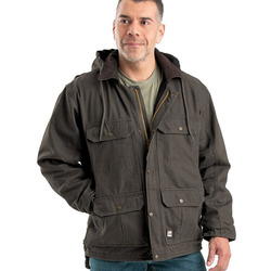 Men's Heartland Washed Duck Zip-Off Hooded Coat