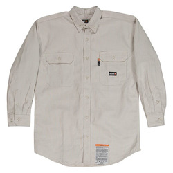 Men's Tall Flame-Resistant Down Plaid Work Shirt