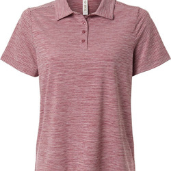 Women's Relay Heathered Stripe Polo