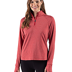 Cutter & Buck Adapt Recycled Soft Knit Stripe Womens Quarter Zip Pullover