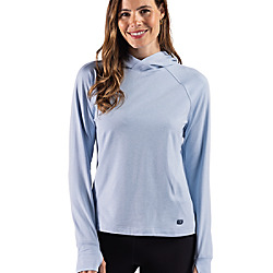 Cutter & Buck Adapt Recycled Soft Knit Stripe Womens Hooded Pullover