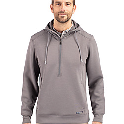Cutter & Buck Roam Recycled Buttery-Soft Knit Mens Big & Tall Half Zip Hooded Pullover