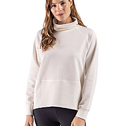 Cutter & Buck Drift Epic Confidence Recycled Textured Knit Womens High Neck Pullover