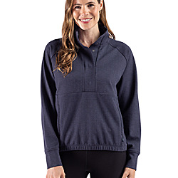Cutter & Buck Drift Epic Versatility Recycled Textured Knit Women's Snap Pullover