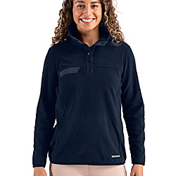 Cutter & Buck Woodland Epic Versatility Recycled Fleece Womens Snap Pullover Jacket