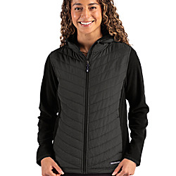 Cutter & Buck Woodland Epic Versatility Recycled Insulated Fleece Womens Hooded Full Zip Jacket