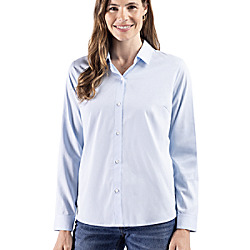 Cutter & Buck Skyline End on End Recycled Long Sleeve Womens Dress Shirt