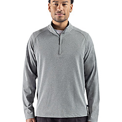 Cutter & Buck Virtue Recycled Heathered Featherlight Pique Mens Quarter-Zip Pullover
