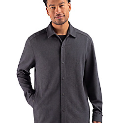 Cutter & Buck Drift Textured Knit Recycled Mens Shirt Jacket