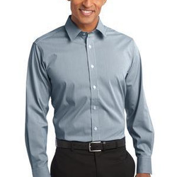 Fine Stripe Stretch Poplin Shirt