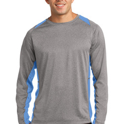 Sport Tek Long Sleeve Heather Colorblock Contender ™ Tee