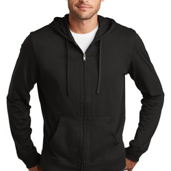 District Young Mens Jersey Full Zip Hoodie