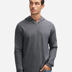 Unisex Sueded Long Sleeve Hooded Tee