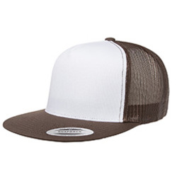 Adult Trucker with White Front Panel Cap