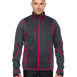 Men's Pulse Textured Bonded Fleece Jacket with Print