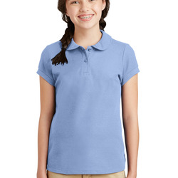 Girls Silk Touch Peter Pan Collar Polo