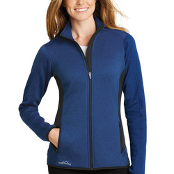 Eddie Bauer Ladies Full Zip Heather Stretch Fleece Jacket